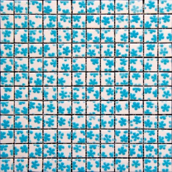 Stiklo mozaikos plyteles Dreams flor azul